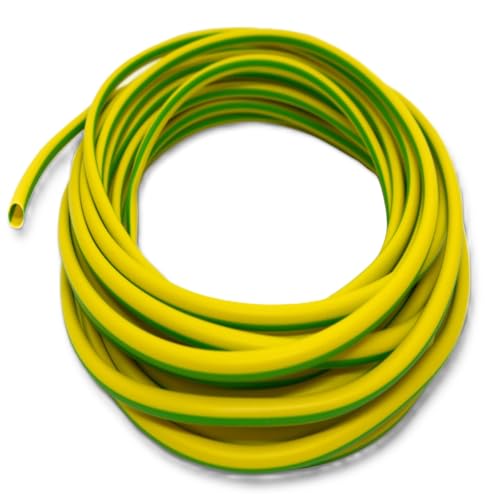 Merriway BH01485 Earth Sleeving, 3.0mm Yellow & Green, 10 Metres (33 feet)