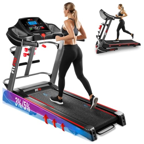 FITFIU Fitness MC-400 - Tapis de Course Pliable jusqu'à 20km/h, Connectivité Apps, Pliage Vertical...