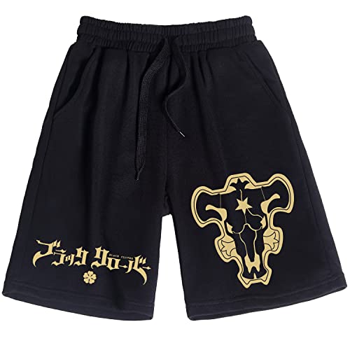 Black Clover Black Bull Shorts with Drawstring Anime...