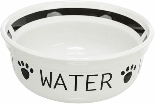 Trixie Trixie 4057589244857 Feeding Station for Dogs, White, Black, Diameter 13 cm, 250 ml