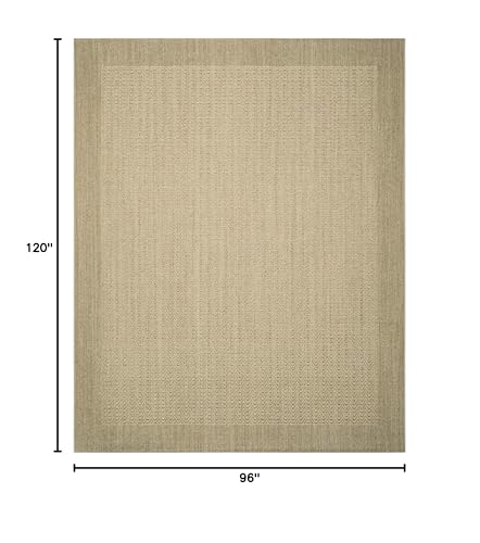SAFAVIEH Area Rug 8x10 - Palm Beach Collection - Large - Desert Sand, Sisal & Jute, Ideal for Living Room, Bedroom, Office, Dining Space (PAB321A) - Image 2