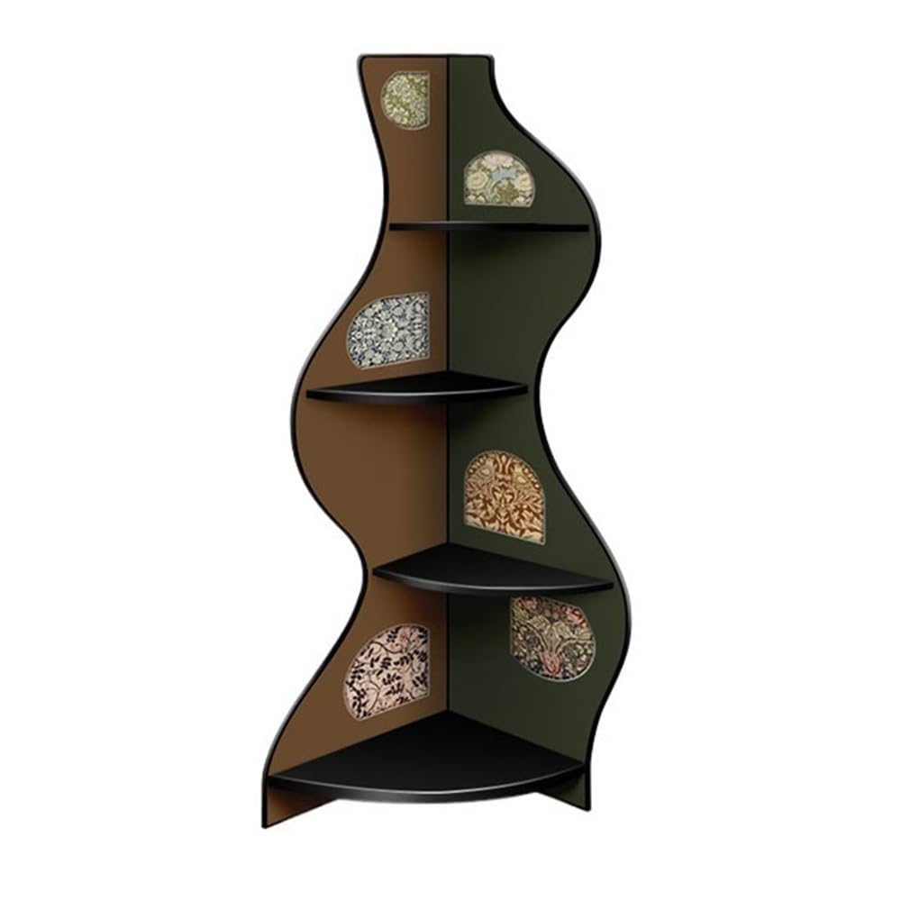 Lizhuzhuzs28 Bookcase Shelf Mid Ancient Living Room Corner Stand, Floor to Ceiling Decorative Display, Wall Mounted Bookshelf Bookshelf Display