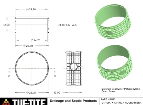 Image of Tuf-Tite Septic Tank Riser, 24''x12''