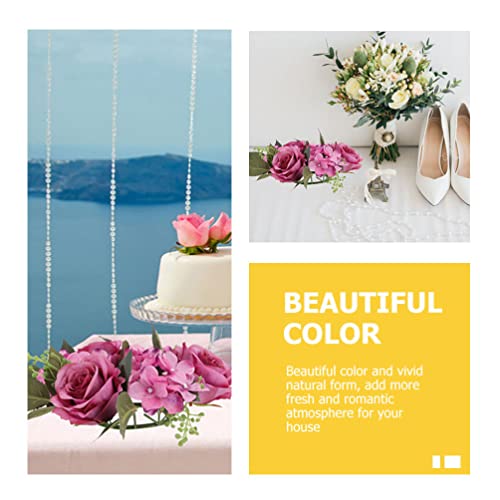 Dechous 3Pcs Artificial Flower Candle Ring Wreath Pillar Candle Holder Tea Light Ring Wreath Napkin Rings Holder For Valentines Aisle Diy Desk Front Door Decor Purple #TOP6