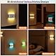 TechVizrs RGB Nachtlicht mit Bewegungsmelder, Wiederaufladbares LED Nachtlicht Dimmbare Mini Treppe Lichter Flur Licht für Treppe, Schlafzimmer, Flur, Toilette, Küche (2 Stück)