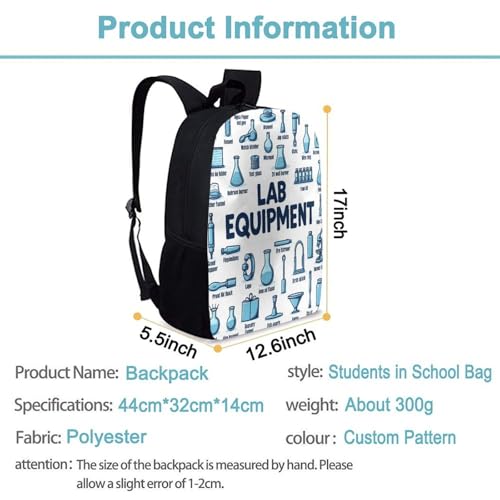Business Work Bag for Men Women, Backpack Easy to Storage, Large Capacity Funny Science Chemistry Backpacks for Outdoor3