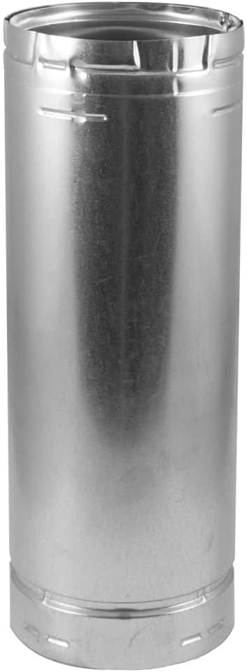 DuraVent8GV12A 8" Inner Diameter - Type B Round Gas Vent Pipe - Double Wall - 1, Aluminum