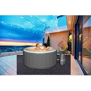 75″x75″ Extra Large Hot Tub Pad - Inflatable Hot Tub Mat Outdoor Indoor - Ground Mat for Under Inflatable Hot Tub - Absorbent Spa Pool Ground Base Flooring Protector Mat