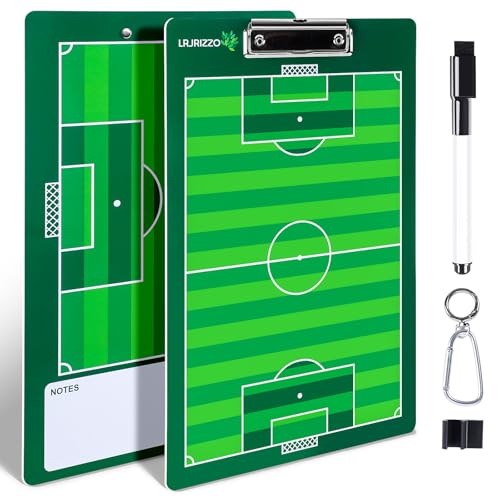 Dry Erase Coaches Clipboard, Soccer Whiteboard for Coaches Double-Sided Soccer Clipboard for Coaches...