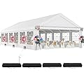 DWVO 20x40ft Party Tent Heavy Duty Outdoor Wedding Event Shelters Upgraded Galvanized Canopy with Large White Roof, Removable Sidewalls & 4 Storage Bags