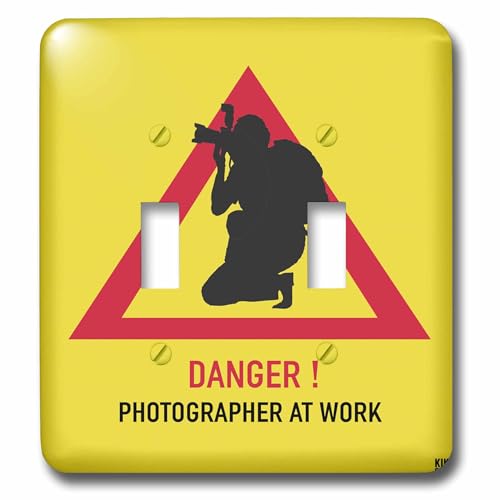 Interruptor de doble palanca 3dRose lsp_37726_2 Danger Photographer at Work 2
