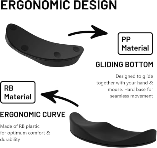 Image of Cocoonkart Wrist Rest for Mouse, Right-Handed Silicone Ergonomic Mouse Wrist Rest Gaming Mouse Wrist Support for Office Computer Laptop Gaming, Relief Sliding Gliding Wrist Pad