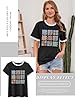 Dresswel Women Let It Be T Shirt Daisy Flower Graphic Print T-Shirt Crew Neck Short Sleeve Tee Tops A-Black #3