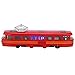 Tomanbery Dekoration Mehrfarbige Simulation Auto Modell Auto Spielzeug für über 3 Jahre alte Kinder(Modern Tram red)