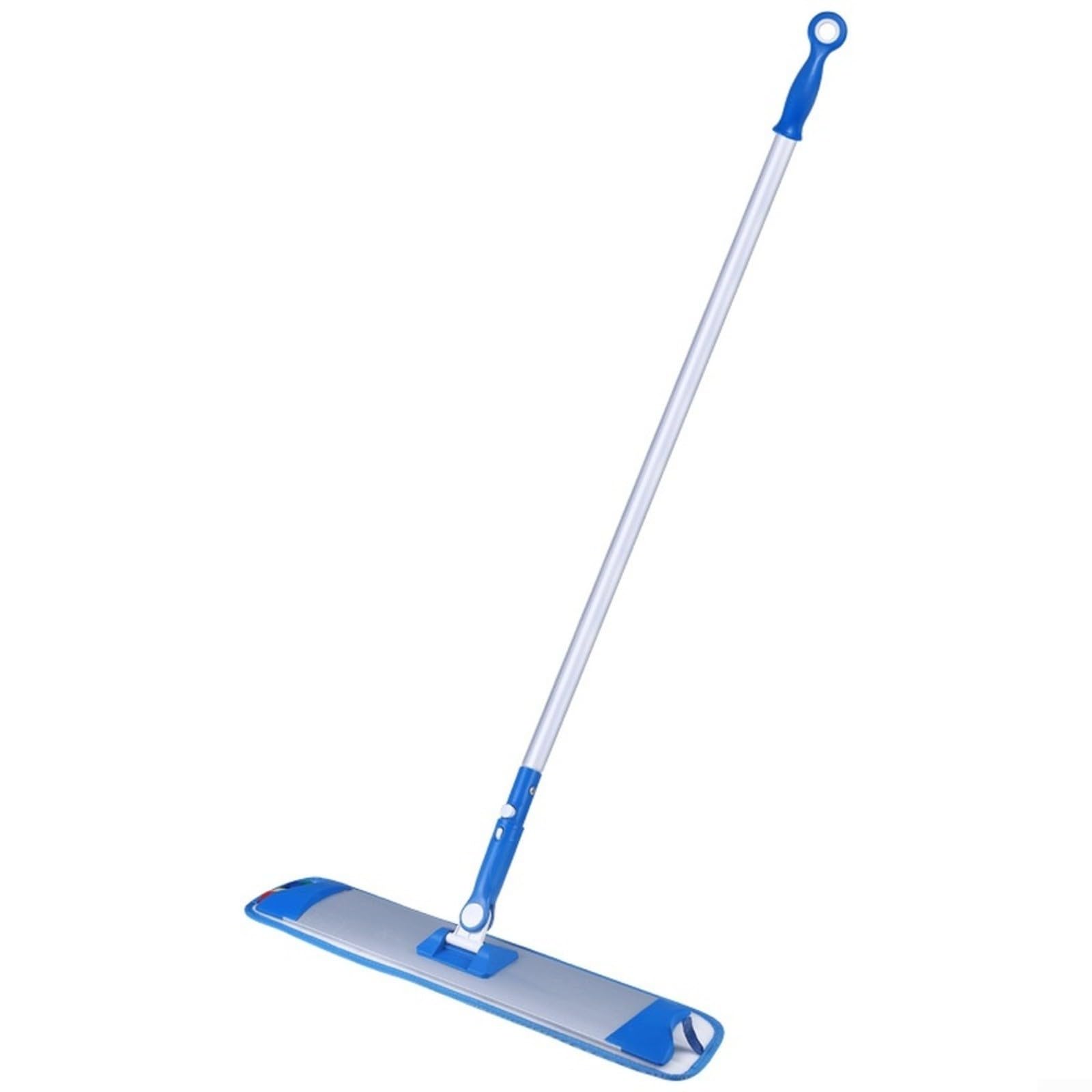 Mopa plana de aleación de aluminio con cabeza de microfibra y mango giratorio de 360 grados para limpieza de hospitales o suelos