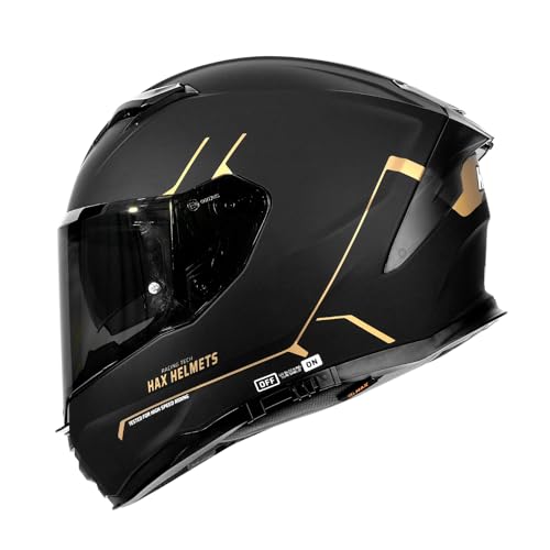 Image of HAX Force Aerodynamic Full Face Motorcycle Helmet for Street Bike DOT & ECE
