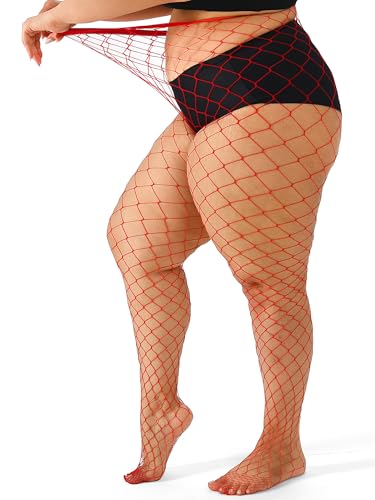 Image of Plus Size Fishnet tights stockings Big Mesh Leggings Pantyhose for women