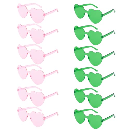 Image of Heart Sunglasses 12 /18 /24 Pcs Heart Shaped Glasses for Women Cute Funny Party Glasses Party Favors Accessories