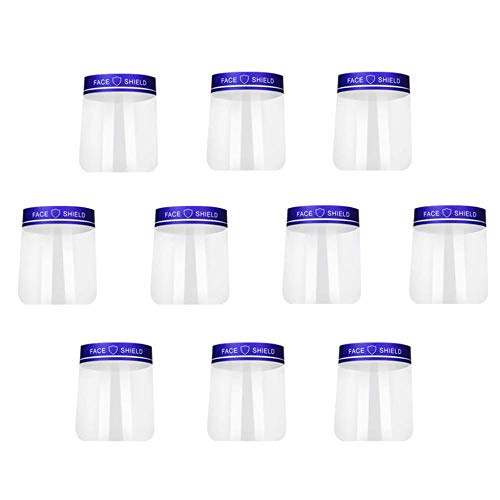 Preisvergleich Produktbild Sicherheitsschutzvisier, hochklappbarer transparenter Anti-Splash-Anti-Fog-Gesichtsschutz mit Gummiband zum Kochen, Reinigen,10pcs