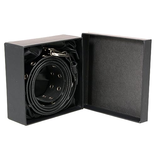 Milwaukee Leather MP7119 Men's Black Genuine Leather Grommet Detailing Nickel Buckle Belt for Motorcycle Rider3