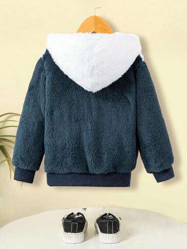 Boys Hoodie Jacket Kids Zipper Hooded Long Sleeve Autumn Winter Coats Color Blocking Splicing Outerwear for 4-7 Years2