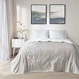 Serta Polyester and Cotton Fleece to Sherpa Heated Blanket ST54-0112