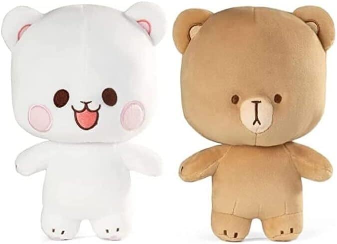 Amazon.co.jp: ミルクとモカのぬいぐるみ、8インチ/21cmのミルクとモカ
