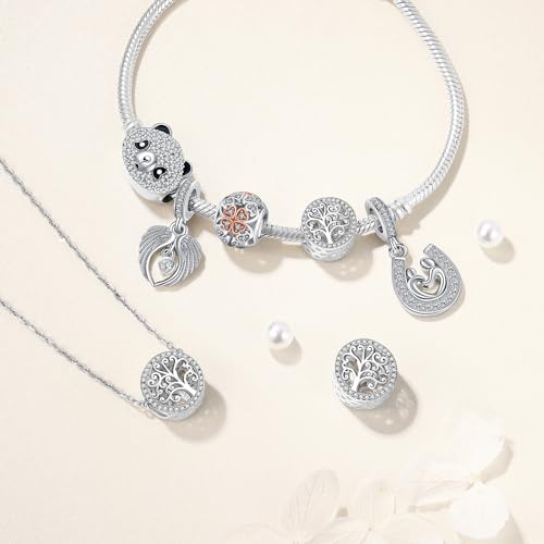 Charm de plata de ley 925 compatible con pulsera Pandora para mujer 4