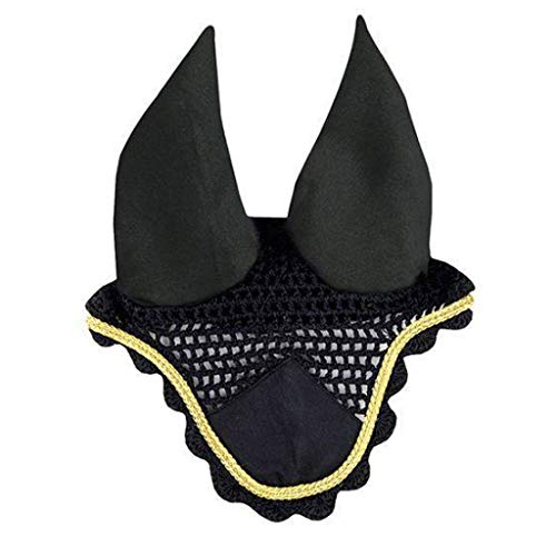 HKM 33879172 Fliegenhaube, S, schwarz/gold
