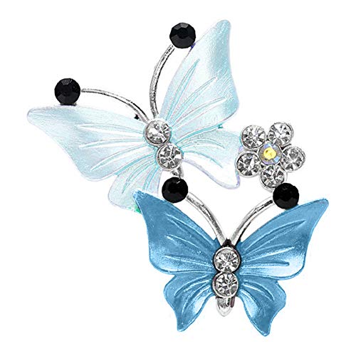 Ammzzoo111 Car Aromatherapy Perfume Clip Diffuser Air Freshener, Lovely Dual Butterfly Car Air Outlet Freshener Perfume Clip Aroma Diffuser Decor, Gift Choice Lake Blue