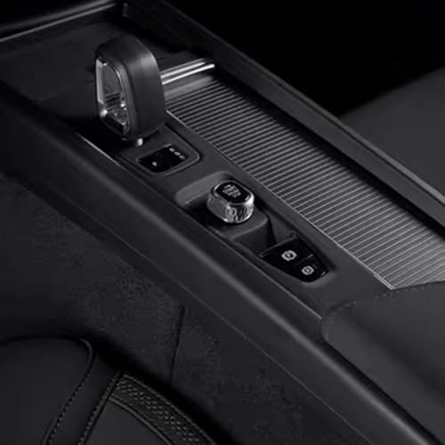 Image of Silicone Material Cup Holder Coaster for Volvo 2026 XC60 Center Console Gear Shift Protector, Automotive Accessories (2026 XC60 Centre Console Pad - Black)