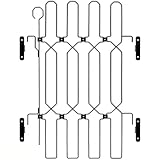 DecruKaltiz Foldable Pet Gate for Doorways, Black, 23' W x 33.5' H，RV and Camper, Adjustable Freestanding Dog and Cat Gate for Small and Medium Pets