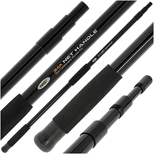 NGT NEW 3M 10FT LANDING NET HANDLE TELESCOPIC CARP COARSE FISHING
