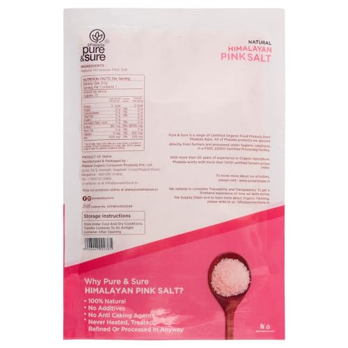 Image of Pure & Sure Natural Himalayan Pink Salt 500gm (Pack of 3) | Natural Substitute of White Salt
