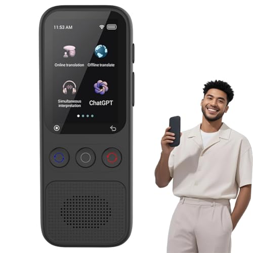AI Language Translator Device, Protable Two-Way Instant voicce Translation in 138 Languages,Online/Offline Mode with Advanced AI, Ideal for Travel, Business, Learning