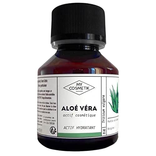 MyCosmetik - Jus d'Aloé Véra Cosmos Organic - 100% Pur et Naturel - Pur jus d'aloe vera BIO et conservateurs naturels - Actif cosmétique hydratant et...