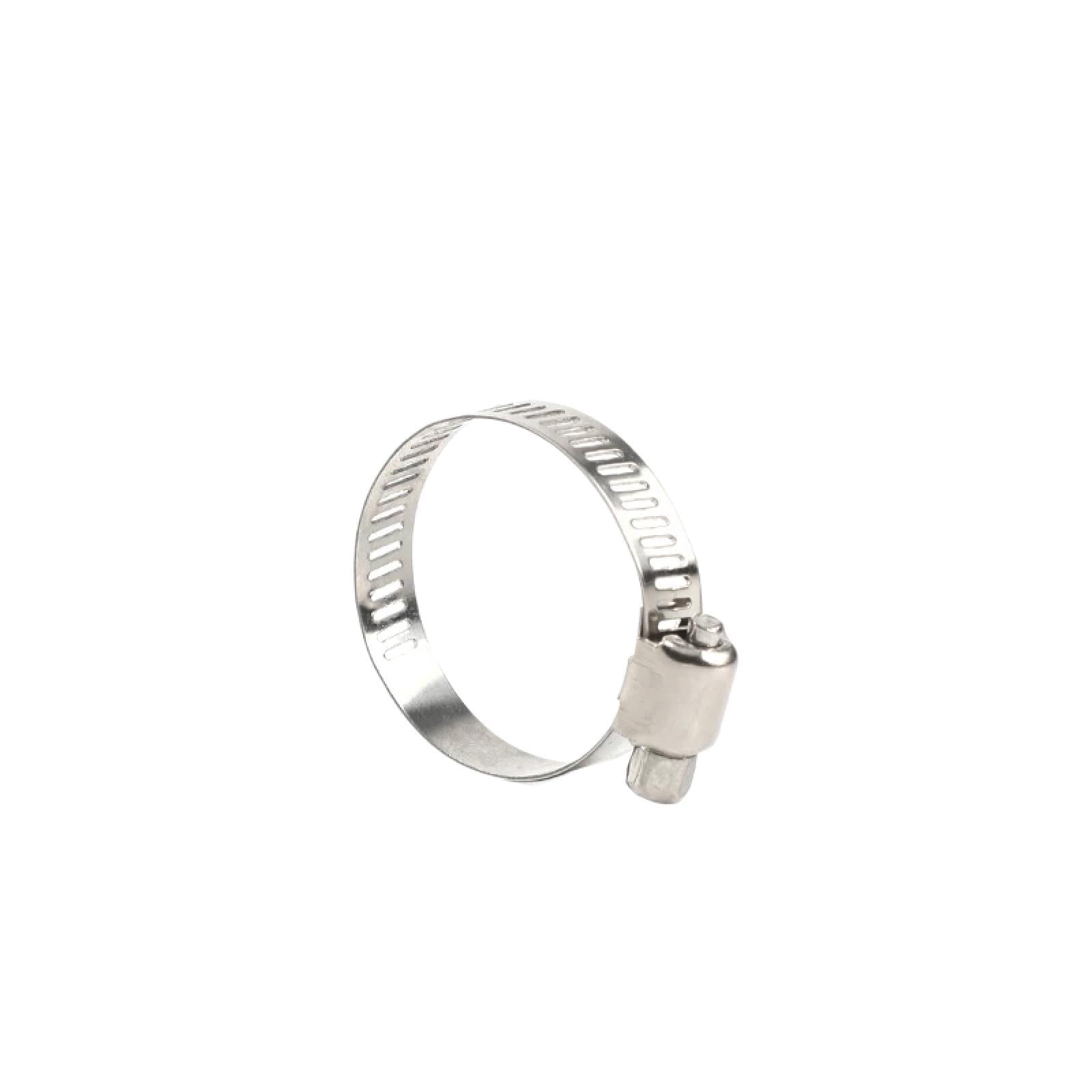Abrazadera de manguera de acero inoxidable ajustable, 10 unidades, para línea de combustible, tamaño de tornillo sin fin, 19-29 mm (19-29 mm/100 unidades)