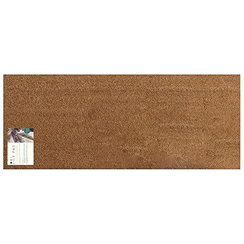 LP Doormats - long coir door mat - double doormat for french doors - patio door mat - extra long coir mat size 125 x 55cm - indoor door mat - outdoor sheltered use welcome mat (Blank) Cover