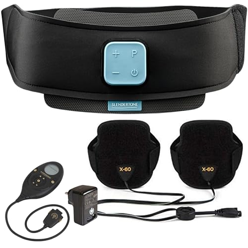 Slendertone Pack Cinturón Abs7 y brazaletes tonificantes para Hombre Electroestimulacion, Unisex-Adult, Negro, 69-119cm, 27-47cm