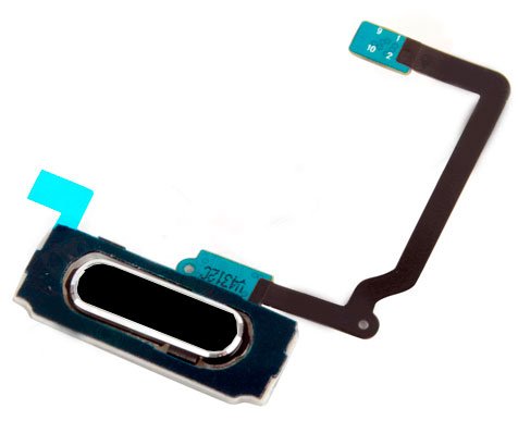 Flex - Pulsante di Ricambio Home per Cellulare Samsung Galaxy S5 - Colore: Nero