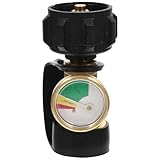 INOOMP Propangas Adapter aus Messing Kompakt und Wetterfest Gasflaschen Konverter mit Nachfüllfunktion und Integrierter Füllstandsanzeige für Outdoor Camping und Gasgrills