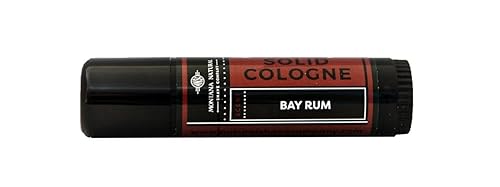 MNSC Bay Rum naturalmente mejor colonia sólida, hecho a mano en Estados Unidos, apto para viajes, libre de crueldad, hipoalergénico, totalmente