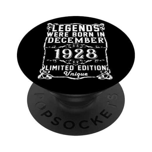 Cumpleaños Diciembre 1928 Edición Limitada Regalo Vintage PopSockets PopGrip Intercambiable
