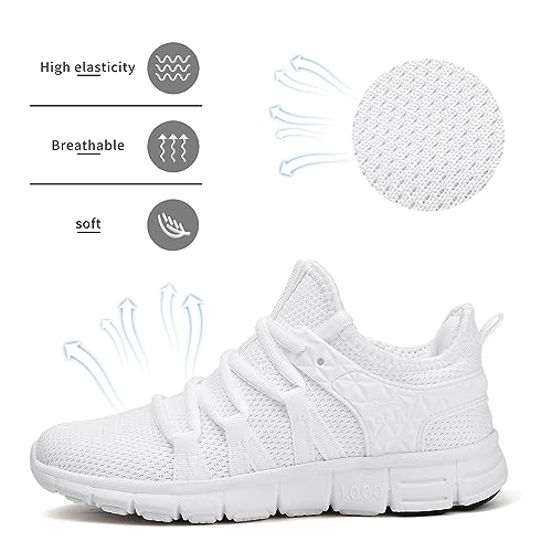 Image of INZCOU Running Shoes Lightweight Tennis Shoes Non Slip Gym Workout Shoes Breathable Mesh Walking Sneakers