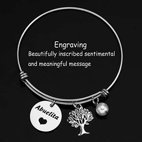 Abuelita Gifts Bracelet for Women in Spanish Jewelry Abuela Present Best Abuelita ever Bracelets Abuelita Bracelet3