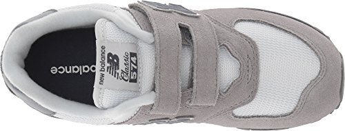 Image of New Balance Kid's 574 V1 Hook and Loop Sneaker, Grey /Navy, 3.5 W Big Kid (8-12 Years)