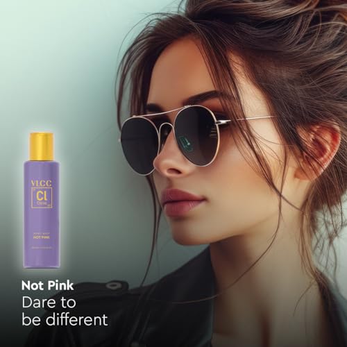 Image of VLCC Clinic Body Mist inchNot Pink inch - 200ml | Warm, Sweet, Tangy Fragrance | Long Lasting Body Mist | Long Lasting Fragrance | Symbol of Celebration | Paraben Free