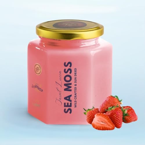 Strawberry Infused Sea Moss Gel Wildcrafted Saint Lucian Sea Moss | Freshly Made in Dubai