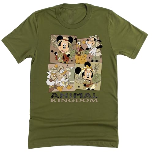 Animal Kingdom Safari Mickey and Friends Vacation Shirt Casual Unisex Short Sleeve