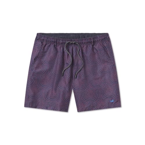 Southern Marsh Bodrum Straits Lined Swim Trunks, Washed Red & Mountain Purple, Medium